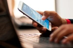 Person using Cell Phone service