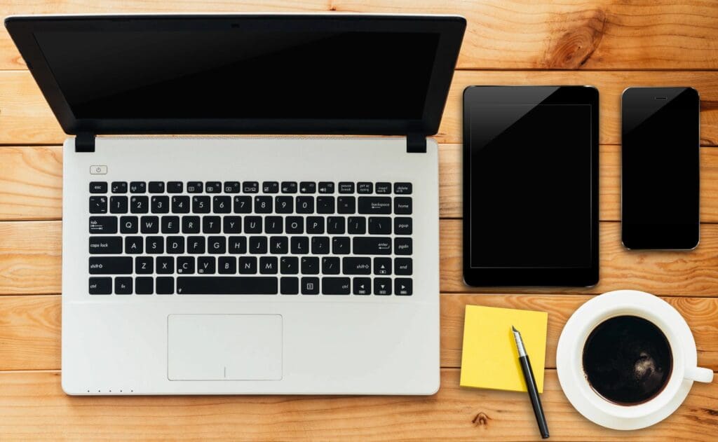 Laptop and Table connected to unlimited Wireless internet in eridian